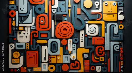 Modern Abstract Memphis Design Wallpaper