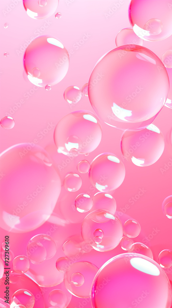 soap bubble on pink background