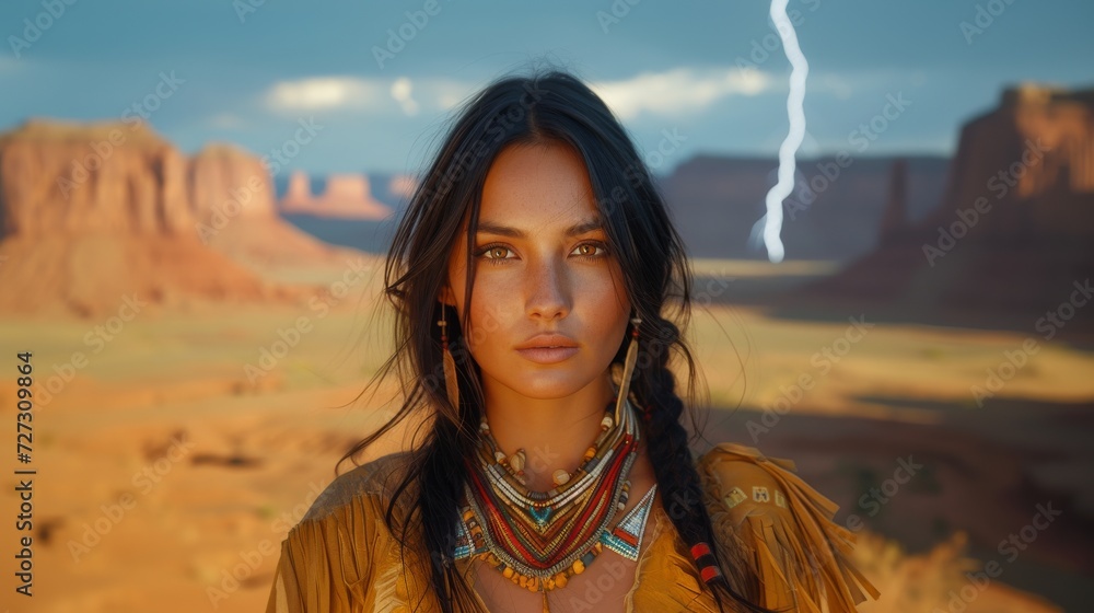 Portrait of a native American woman Portrait of a native American woman