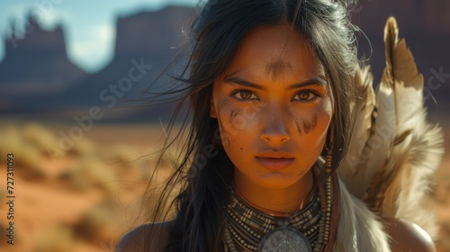 Portrait of a native American woman