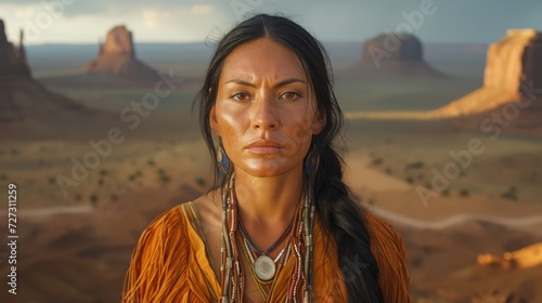 Portrait of a native American woman