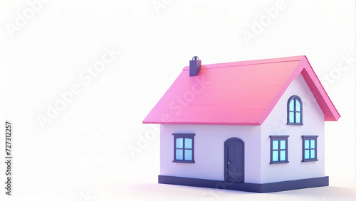 Wallpaper Mural 3d illustration of house isolated on white background Torontodigital.ca