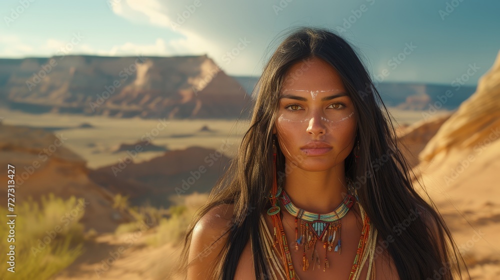 Portrait of a native American woman Portrait of a native American woman