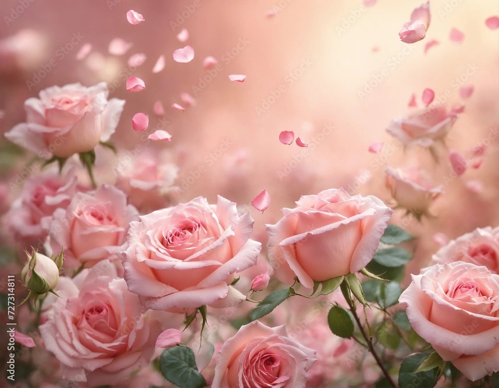 Arrière-plan fleurs avec des roses clairs Arrière-plan fleurs avec des roses clairs