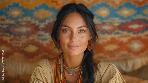 Portrait of a native American woman