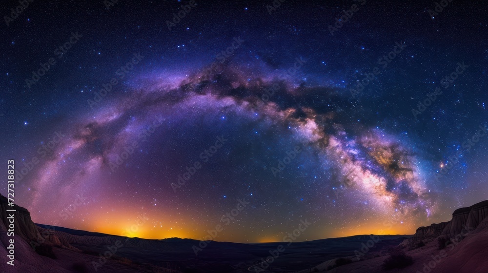 Milky Way. Mesmerizing space background. Stars dance.