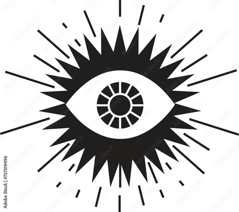 Human world eye with rays. Illuminati logo. World order symbol all ...