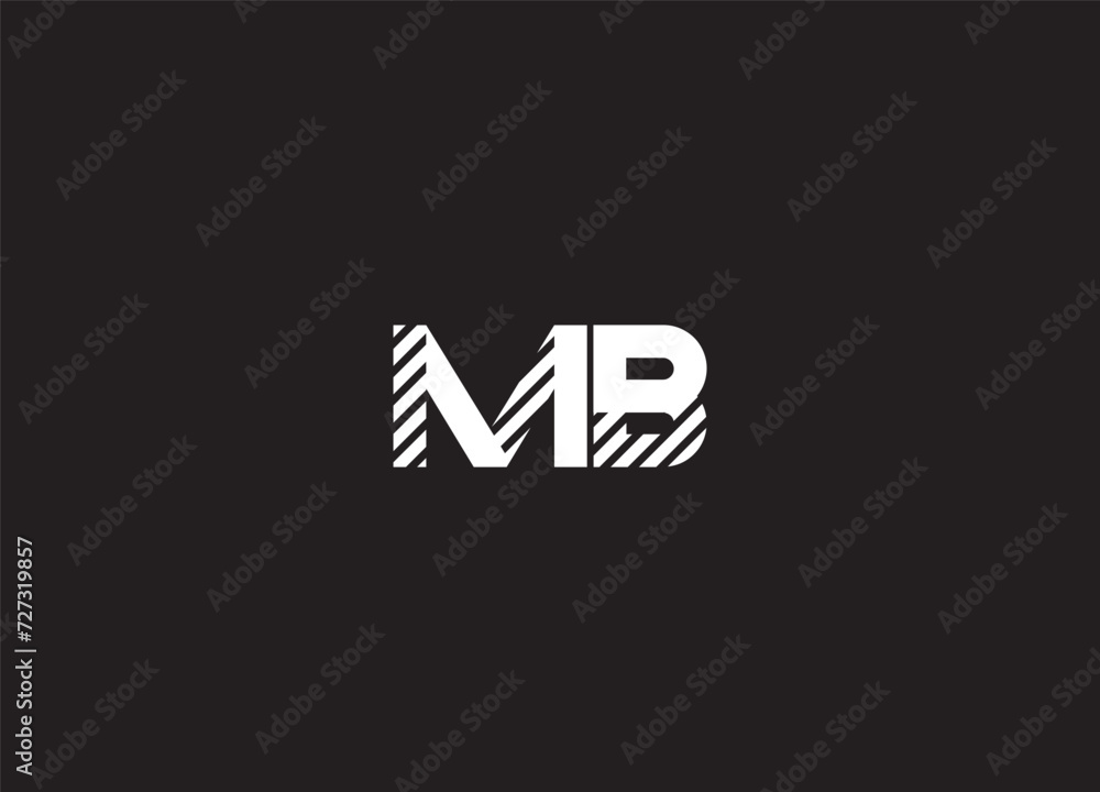 Alphabet letters Initials Monogram logo MB Alphabet letters Initials Monogram logo MB