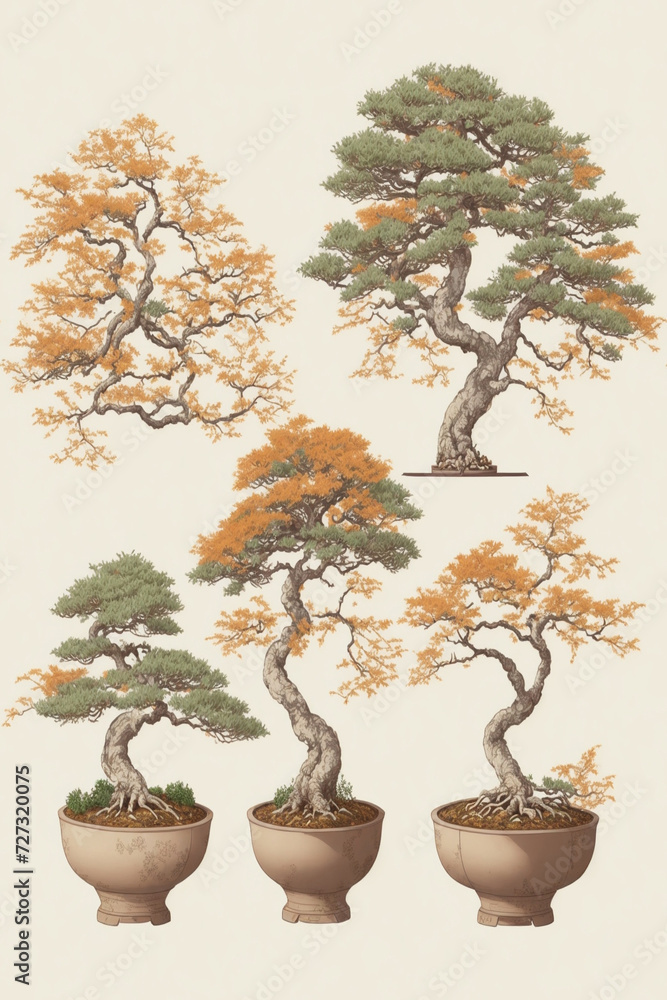 Obraz premium bonsai tree isolated on white