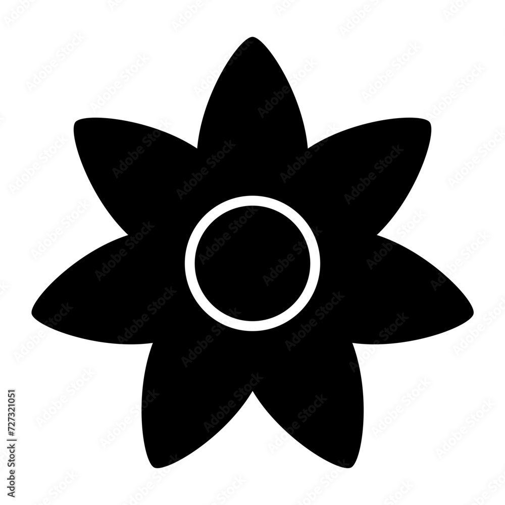 Flower black icon. Flower black icon.