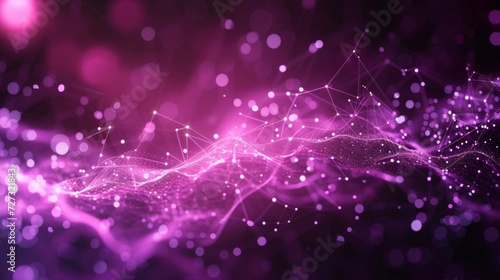Abstract Background with a Purple Technology Network.