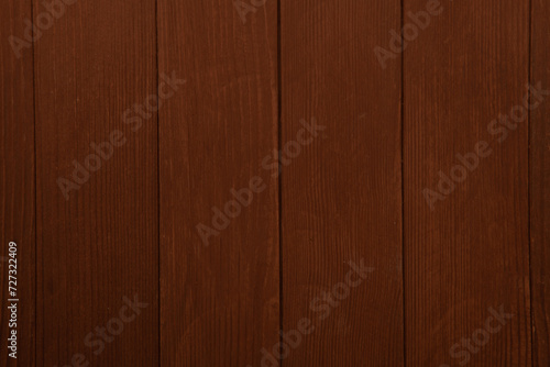 Vintage brown wood background texture with knots and nail holes. Old painted wood wall. Brown abstract background. Vintage wooden dark horizontal boards. Front view with copy space