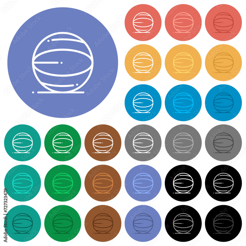 Basketball outline round flat multi colored icons Basketball outline round flat multi colored icons