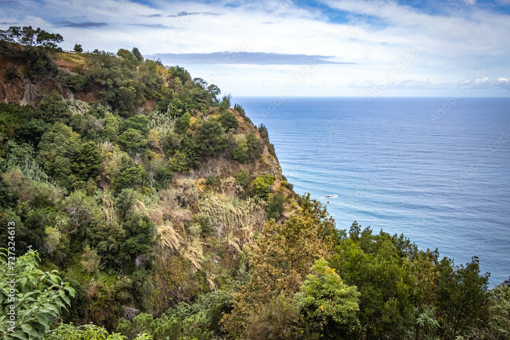 miradouro do guindaste, madeira, viewpoint, ocean, cliffs, mountains, waves, portugal