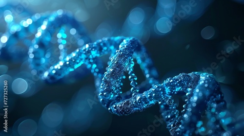 DNA double helix strands forming an elegant, abstract pattern symbolizing gen...