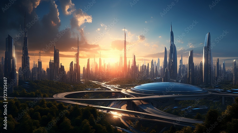Reflections of Tomorrow: Futuristic Cityscapes