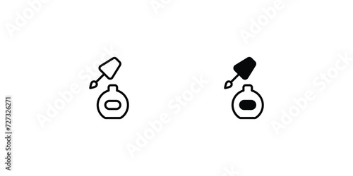 nail polis icon with white background vector stock illustration