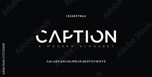 Abstract modern urban alphabet fonts. Typography sport, simple, technology, fashion, digital, future creative logo font. vector illustration photo