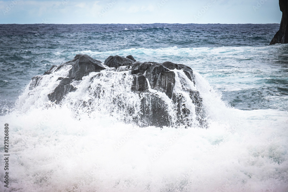 ribeira da janela, madeira, big waves crashing at the shore, surf, tube, breaking, island, portugal, ribeira da janela, madeira, big waves crashing at the shore, surf, tube, breaking, island, portugal,