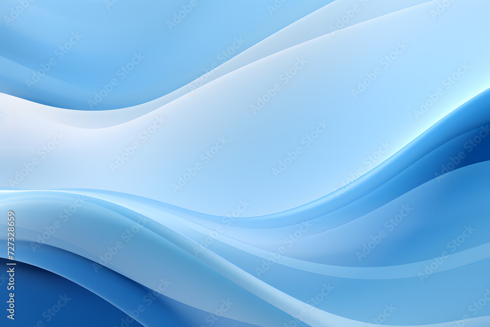 Abstract Blue Waves Design. Generative AI Illustration Abstract Blue Waves Design. Generative AI Illustration