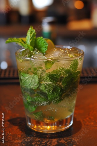 Mojito: A refreshing mix of white rum, fresh mint leaves, lime juice, sugar, and a splash of soda.