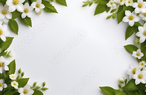 white flowers frame © Leshtana