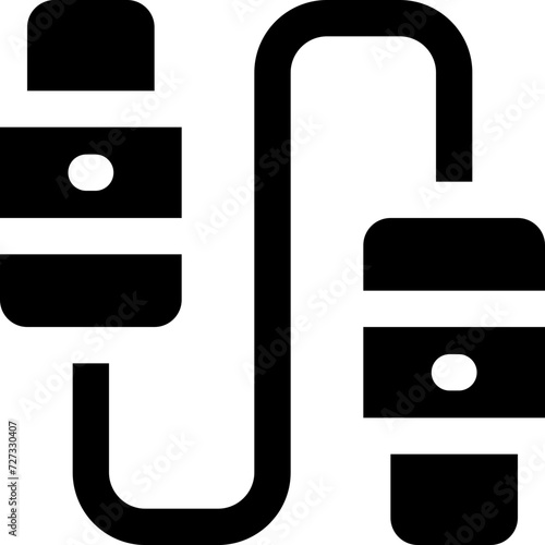 usb plug icon. vector glyph icon for your website, mobile, presentation, and logo design.
