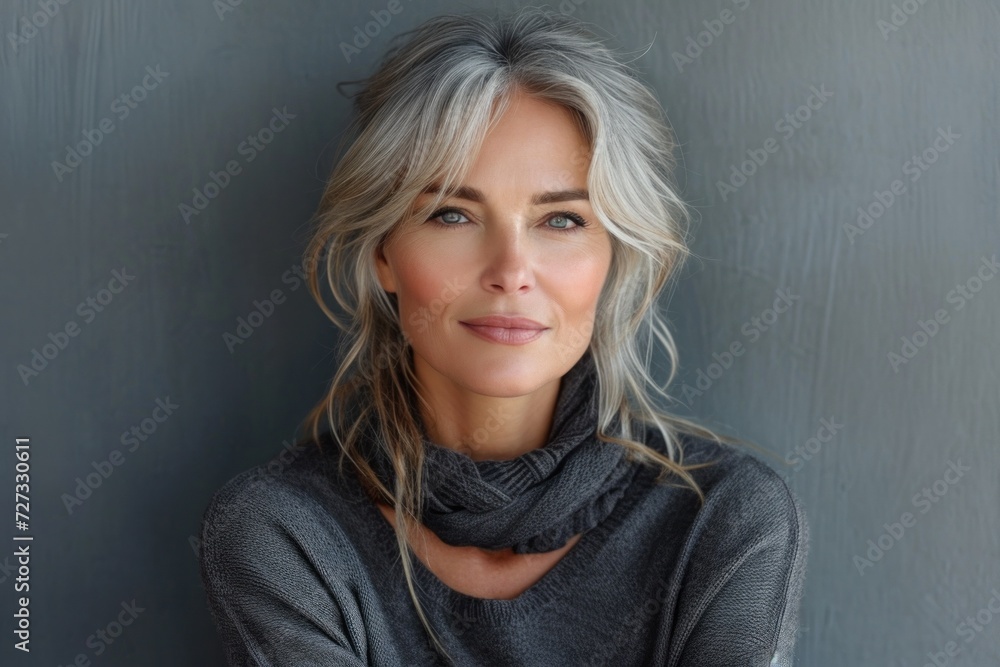 Confident senior businesswoman, a portrait of timeless beauty and success, radiating happiness and professionalism Confident senior businesswoman, a portrait of timeless beauty and success, radiating happiness and professionalism