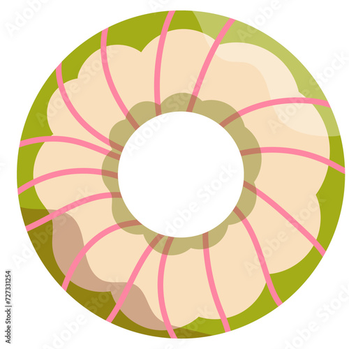 sweet donut food with delicious vector display