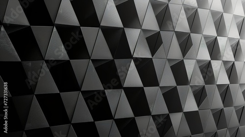 Black and White Halftone Triangles Pattern - Abstract Background