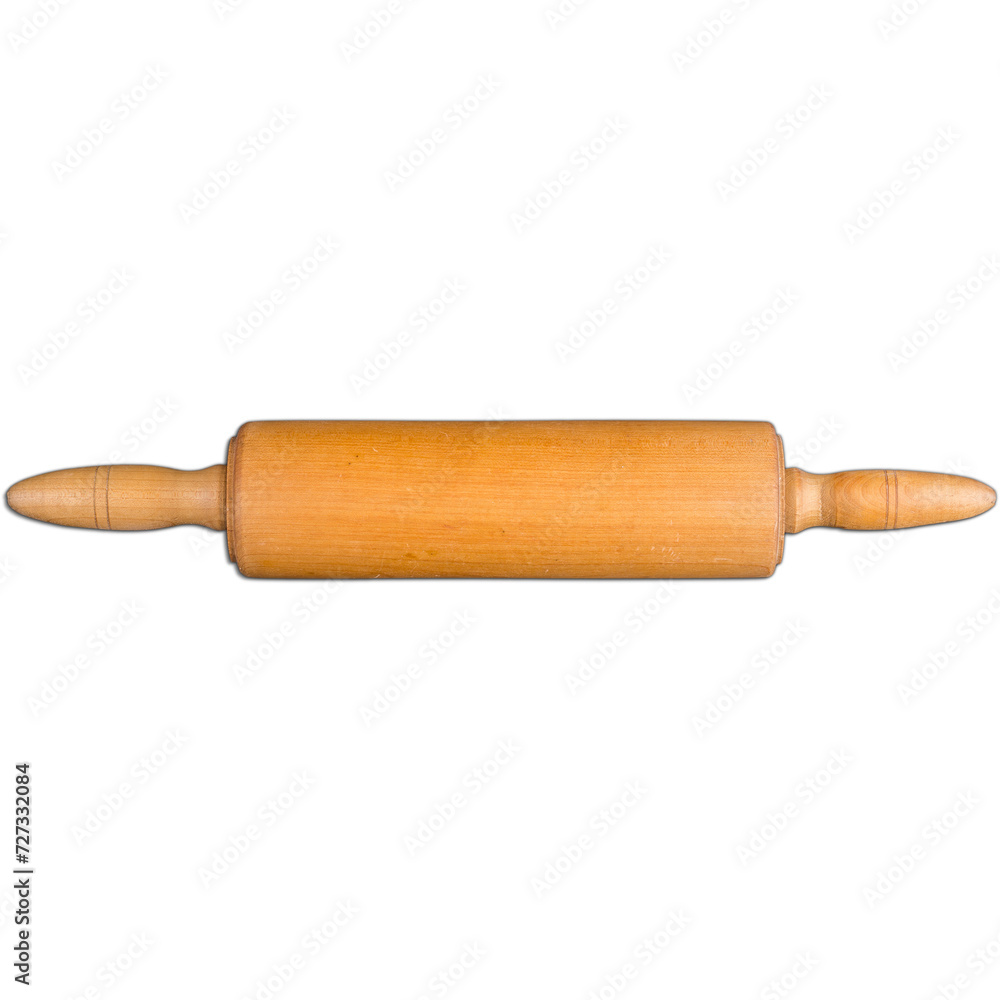 Realistic rolling pin isolated on transparent background.fit element for scenes project.