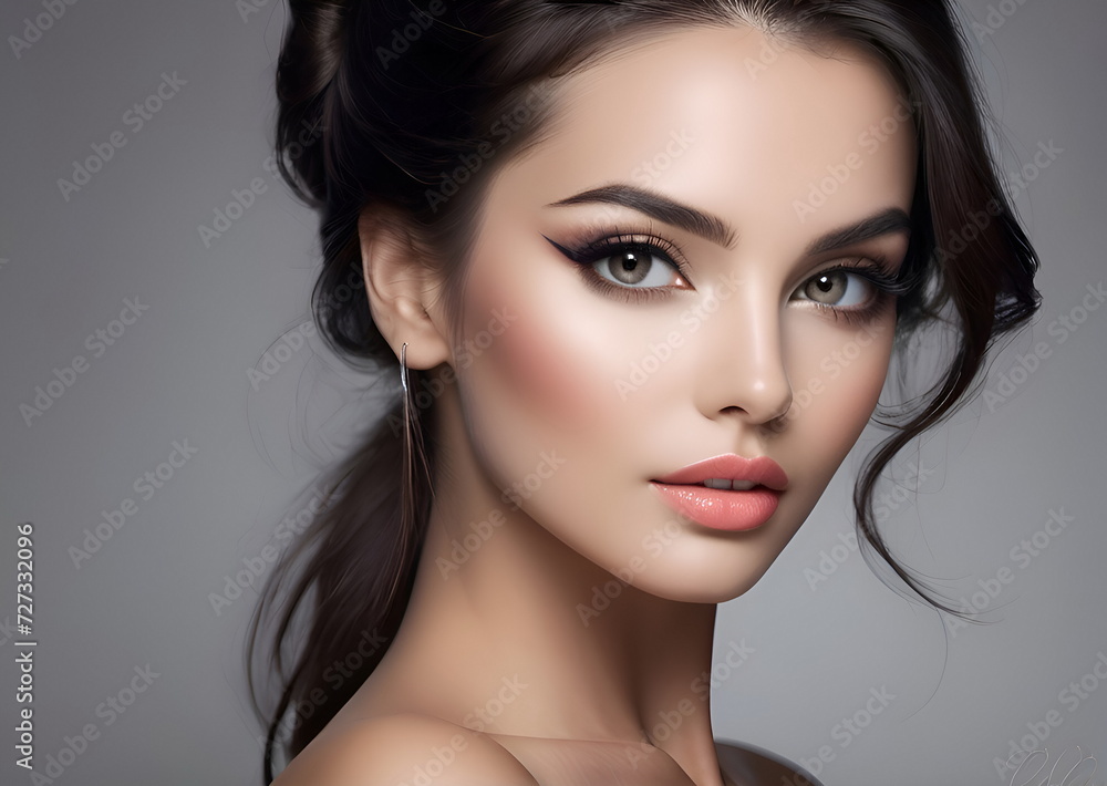 Fashion portrait of the artistic beautiful woman Fashion portrait of the artistic beautiful woman