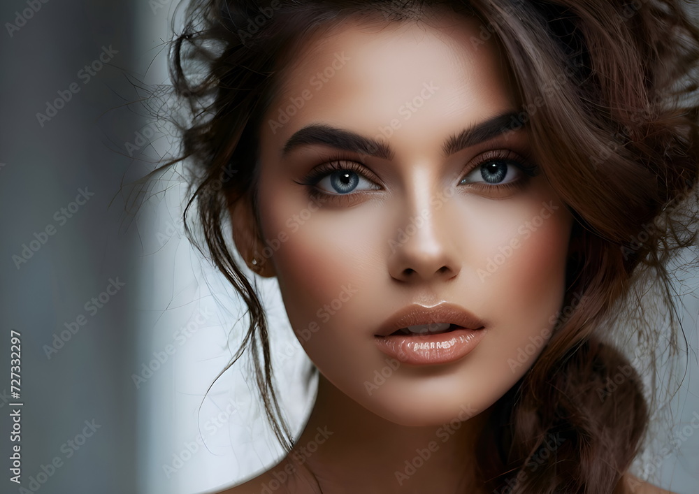 Fashion portrait of the artistic beautiful woman Fashion portrait of the artistic beautiful woman