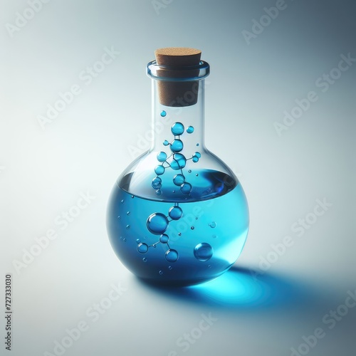 chemical laboratory glassware with  liquid 