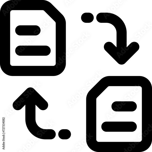 transfer file icon. vector line icon for your website, mobile, presentation, and logo design.