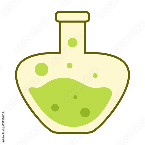 illustration of potion objects with outline color style