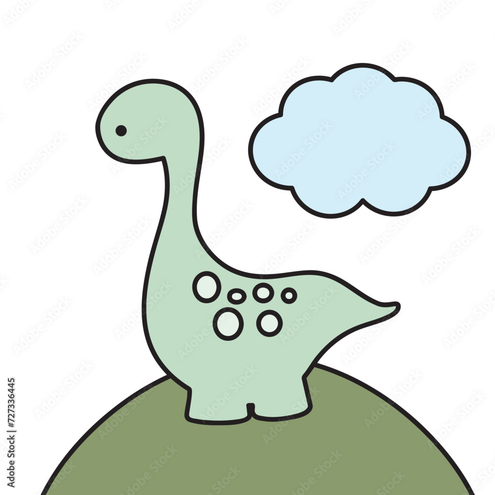 cute vector illustration of baby dinosaur cute vector illustration of baby dinosaur