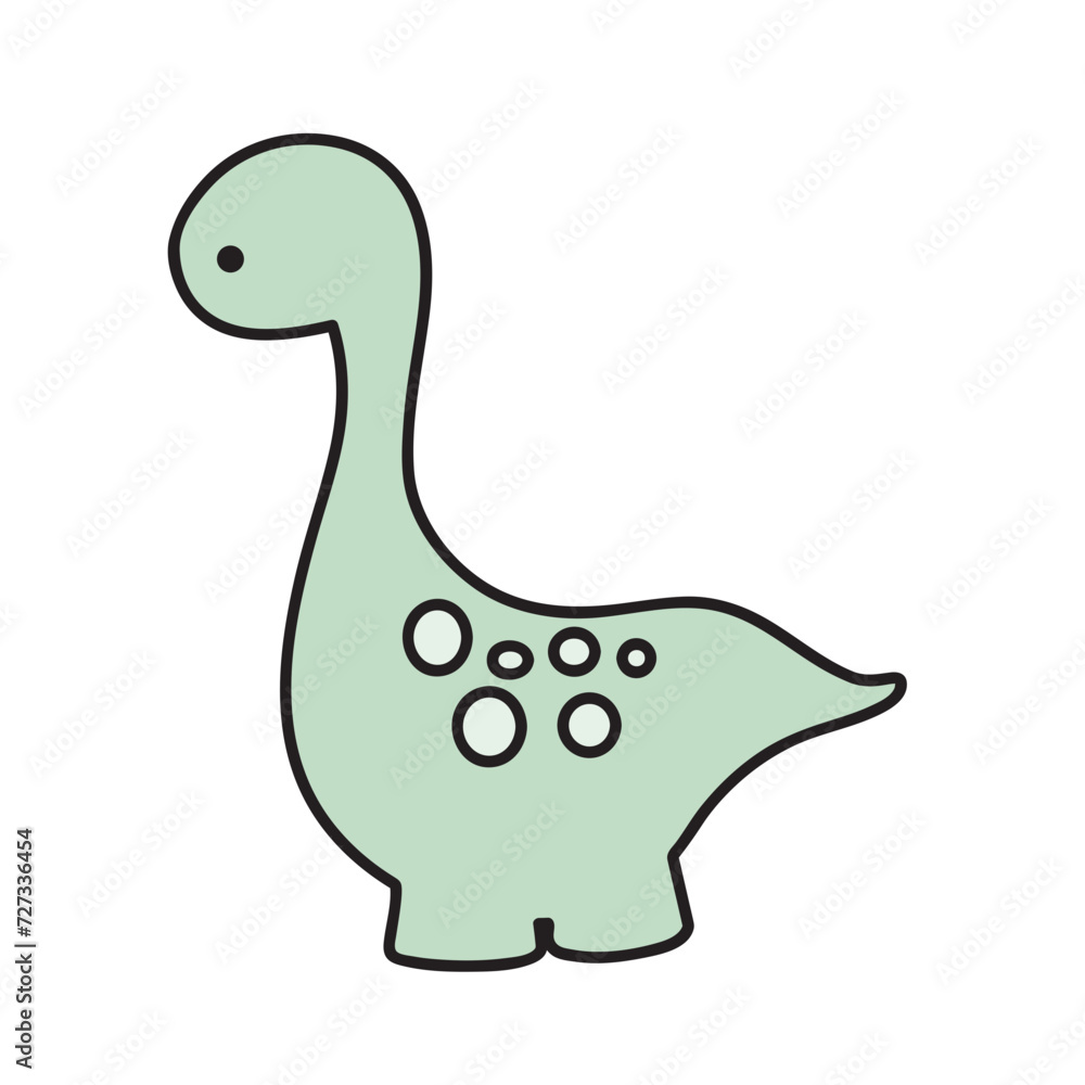cute vector illustration of baby dinosaur