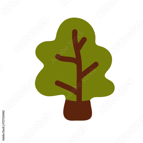 vector illustration of green tree