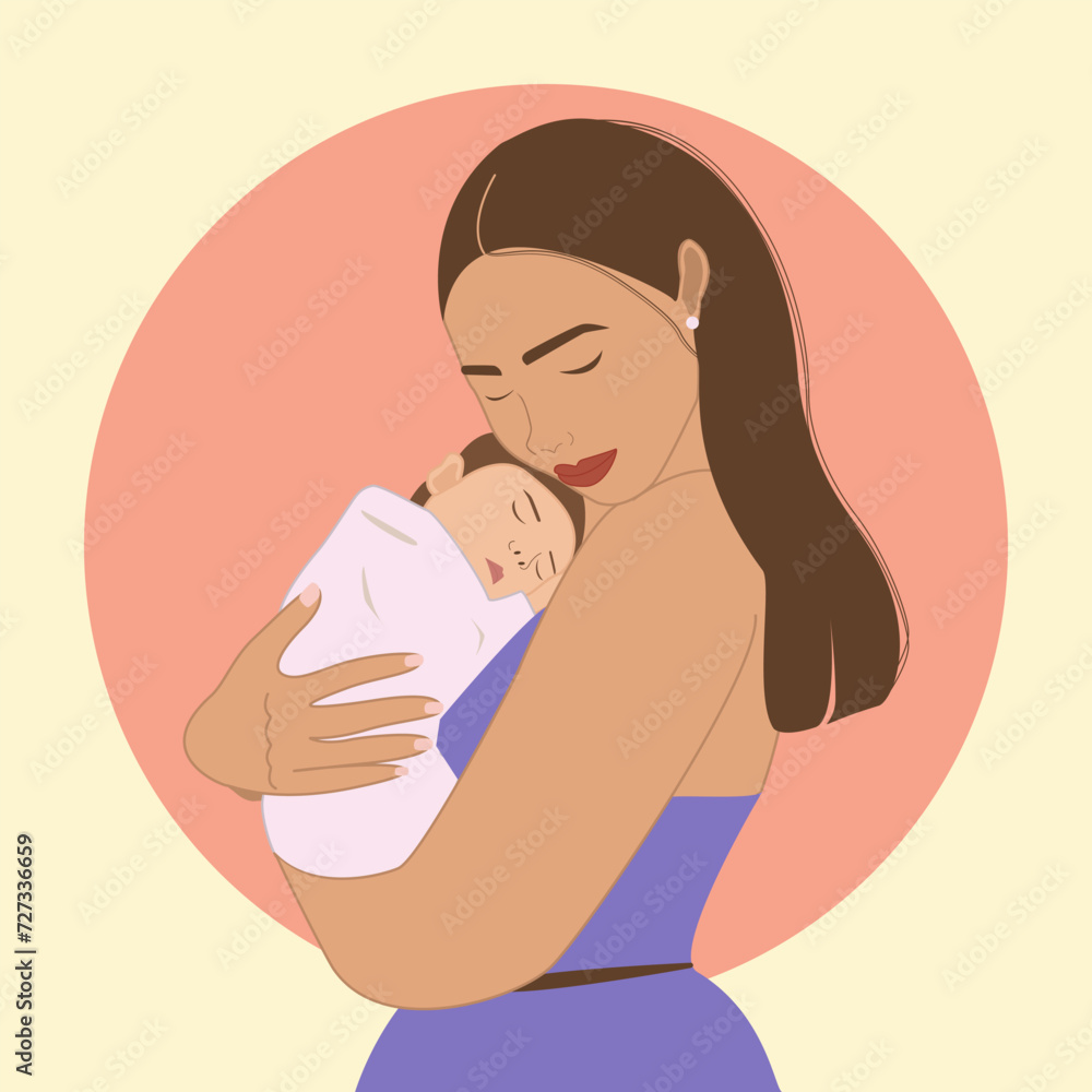 Mother and child. Vector illustration Mother and child. Vector illustration