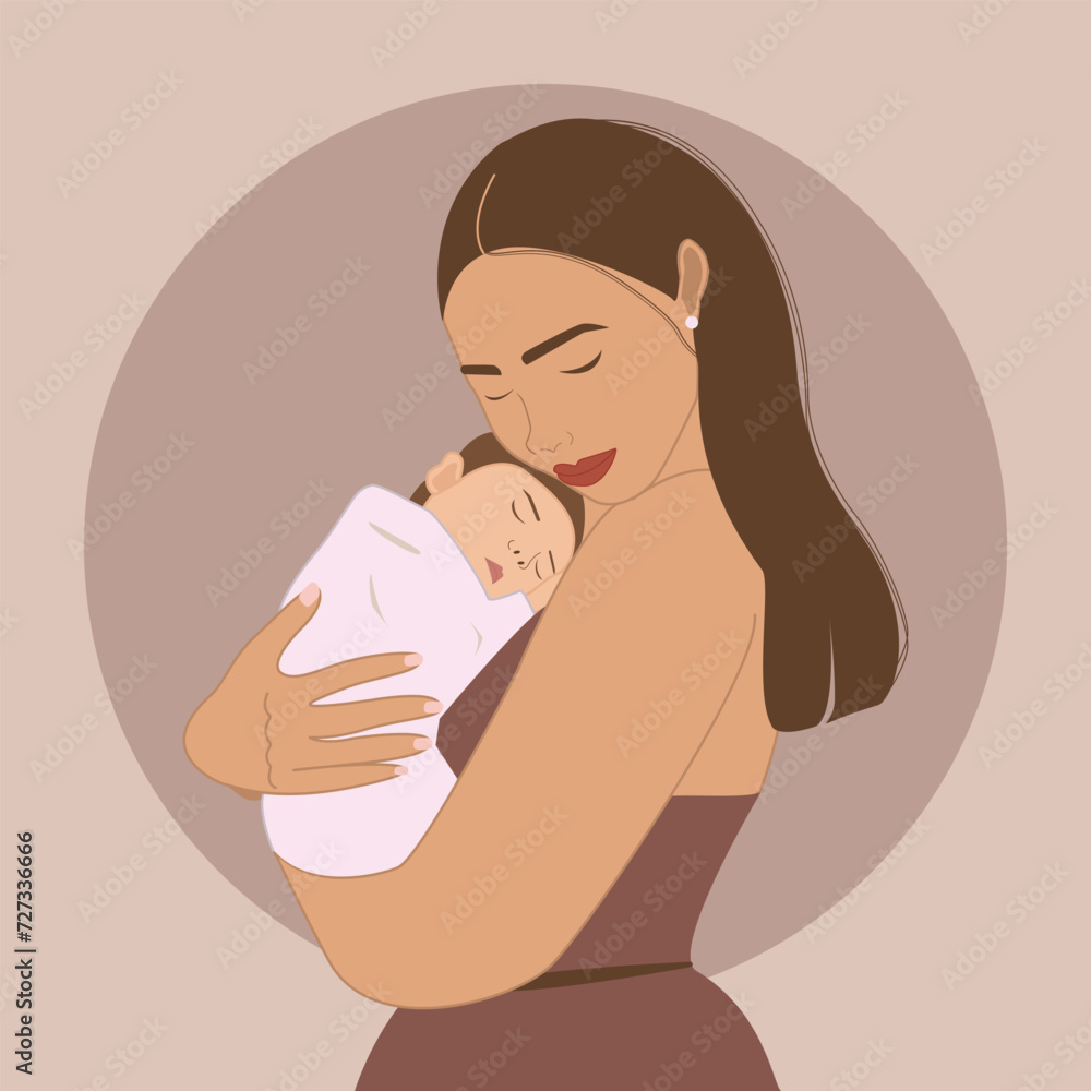 Mother and child. Vector illustration Mother and child. Vector illustration