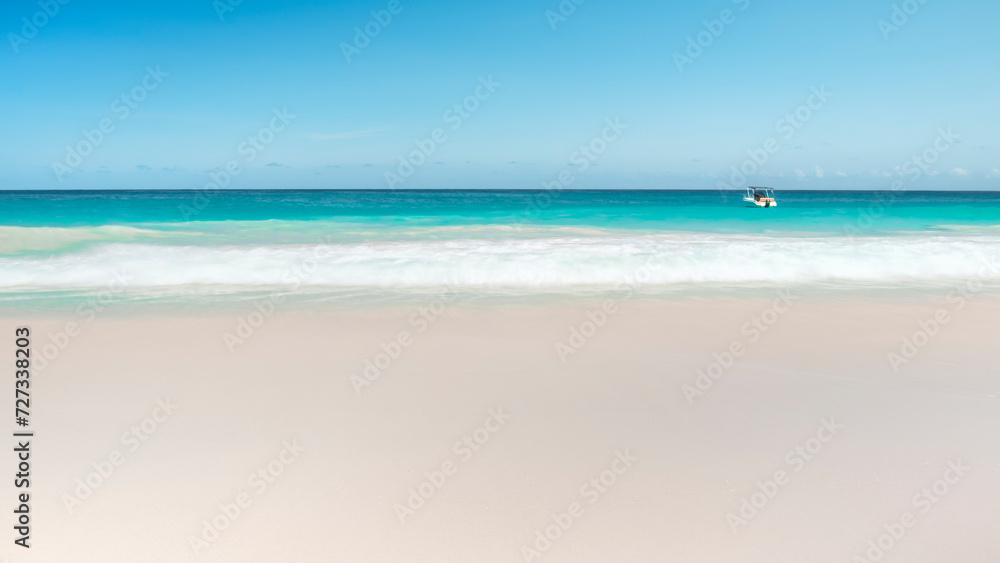 tropical beach sea sand sky and summer day, vacation concept