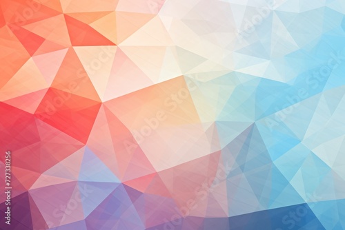 Abstract triangle wallpaper in light colorful pastel colors. Generative ai.