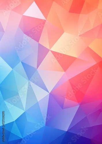 Abstract triangle wallpaper in light colorful pastel colors. Generative ai.