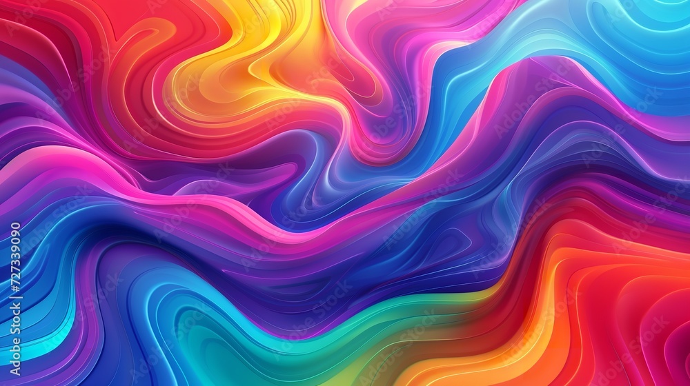 Colorful Waves Background - Abstract Wavy Shape

