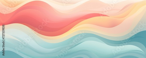 Abstract wallpaper of organic lines illustration with diffferent shades of colors, panorama. Generative Ai.