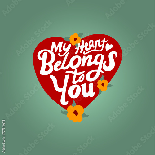 Hand-drawn Valentine's Day Sweet lettering concept design, Celebration poster, card, postcard, invitation, and banner, Romantic quote vector lettering typography. Holiday calligraphy with hearts