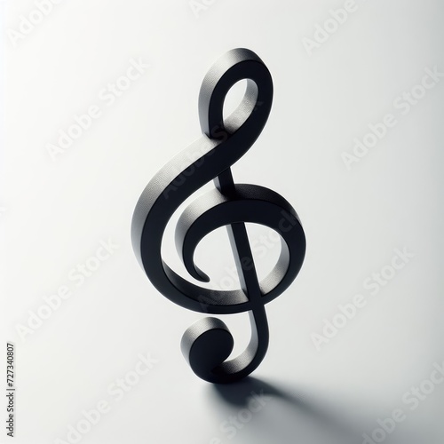 treble clef on music 
