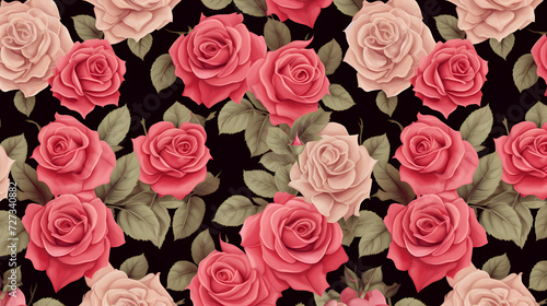 Seamless flower background  colorful flower background