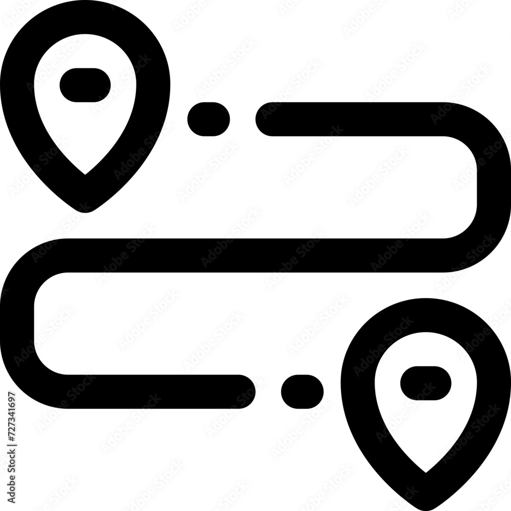 route icon. vector line icon for your website, mobile, presentation, and logo design. route icon. vector line icon for your website, mobile, presentation, and logo design.